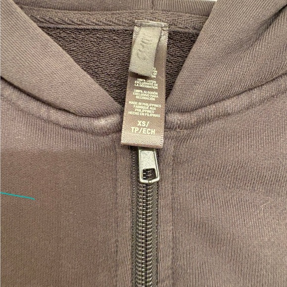 Skims French terry zip up hoodie XS Zip-Up Hoodie ASH - Picture 4 of 4